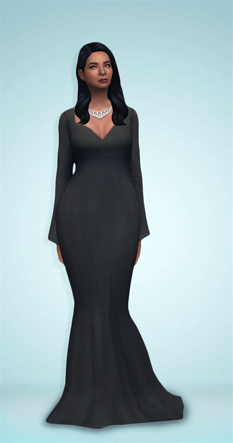 morticia dress|morticia dress sims 4.